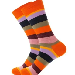 Hot OUKU Men's 1 Pair Socks White Red Color Colorful Sports Outdoor Daily Wear Spring, Fall, Winter, Summer Fashion Cute