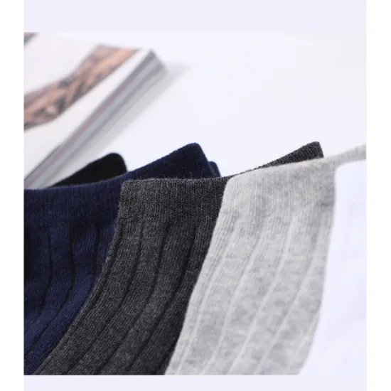 Outlet OUKU Men's 2 Pairs Ankle Socks Low Cut Socks Black White Color Plain Daily Wear Vacation Weekend Medium Summer Spring & Fall Stylish Casual