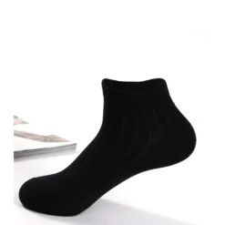 Outlet OUKU Men's 2 Pairs Ankle Socks Low Cut Socks Black White Color Plain Daily Wear Vacation Weekend Medium Summer Spring & Fall Stylish Casual
