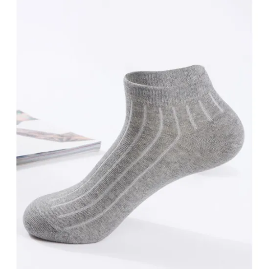 Outlet OUKU Men's 2 Pairs Ankle Socks Low Cut Socks Black White Color Plain Daily Wear Vacation Weekend Medium Summer Spring & Fall Stylish Casual