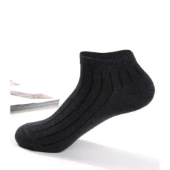 Outlet OUKU Men's 2 Pairs Ankle Socks Low Cut Socks Black White Color Plain Daily Wear Vacation Weekend Medium Summer Spring & Fall Stylish Casual