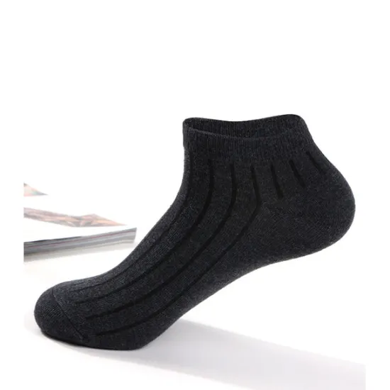 Outlet OUKU Men's 2 Pairs Ankle Socks Low Cut Socks Black White Color Plain Daily Wear Vacation Weekend Medium Summer Spring & Fall Stylish Casual