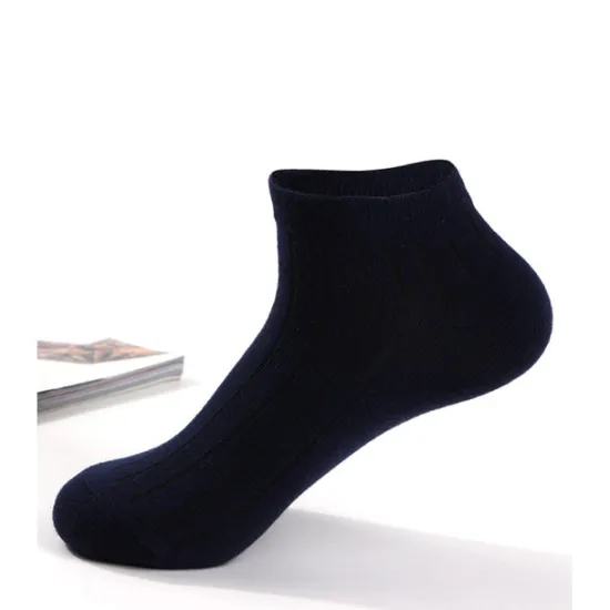Outlet OUKU Men's 2 Pairs Ankle Socks Low Cut Socks Black White Color Plain Daily Wear Vacation Weekend Medium Summer Spring & Fall Stylish Casual