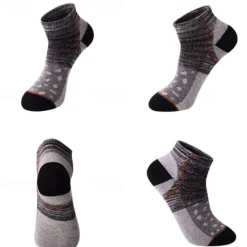 Online OUKU Men's 5 Pairs Ankle Socks Sneaker Socks Low Cut Socks Blue Light Grey Color Color Block Sports & Outdoor Casual Daily Medium Summer Stylish Classic