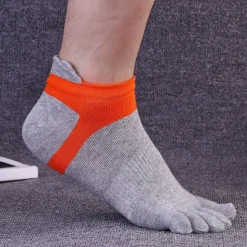Outlet OUKU Men's 3 Pairs Ankle Socks Sport Socks / Athletic Socks Toe Socks Low Cut Socks Black Yellow Color Color Block Daily Wear Vacation Weekend Patchwork Medium Summer Spring & Fall Stylish Casual