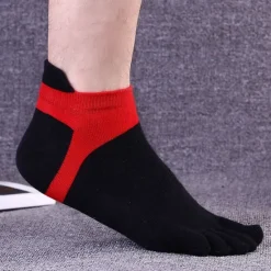 Outlet OUKU Men's 3 Pairs Ankle Socks Sport Socks / Athletic Socks Toe Socks Low Cut Socks Black Yellow Color Color Block Daily Wear Vacation Weekend Patchwork Medium Summer Spring & Fall Stylish Casual