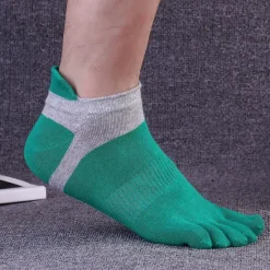 Outlet OUKU Men's 3 Pairs Ankle Socks Sport Socks / Athletic Socks Toe Socks Low Cut Socks Black Yellow Color Color Block Daily Wear Vacation Weekend Patchwork Medium Summer Spring & Fall Stylish Casual