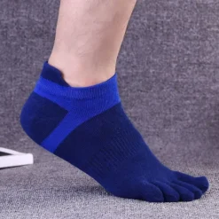 Outlet OUKU Men's 3 Pairs Ankle Socks Sport Socks / Athletic Socks Toe Socks Low Cut Socks Black Yellow Color Color Block Daily Wear Vacation Weekend Patchwork Medium Summer Spring & Fall Stylish Casual