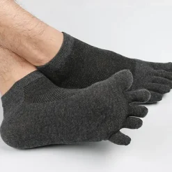 OUKU Men's 3 Pairs Ankle Socks Toe Socks Low Cut Socks Black White Color Plain Daily Wear Vacation Weekend Mesh Medium Summer Spring & Fall Stylish Casual