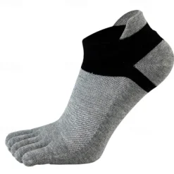Clearance OUKU Men's 3 Pairs Ankle Socks Toe Socks Low Cut Socks Black White Color Color Block Daily Wear Vacation Weekend Mesh Medium Summer Spring & Fall Stylish Casual