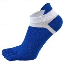 Clearance OUKU Men's 3 Pairs Ankle Socks Toe Socks Low Cut Socks Black White Color Color Block Daily Wear Vacation Weekend Mesh Medium Summer Spring & Fall Stylish Casual