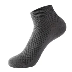 Outlet OUKU Men's 3 Pairs Crew Socks Low Cut Socks Black Light Grey Color Plain Casual Daily Basic Medium Summer Spring Fall Breathable