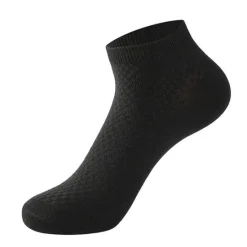 Outlet OUKU Men's 3 Pairs Crew Socks Low Cut Socks Black Light Grey Color Plain Casual Daily Basic Medium Summer Spring Fall Breathable