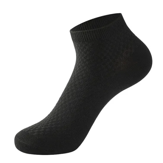 Outlet OUKU Men's 3 Pairs Crew Socks Low Cut Socks Black Light Grey Color Plain Casual Daily Basic Medium Summer Spring Fall Breathable