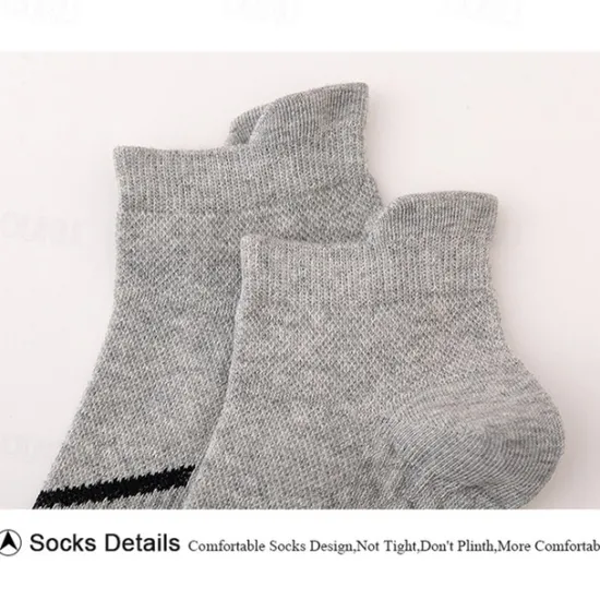 Clearance OUKU Men's 5 Pairs Multi Packs Socks Running Socks Casual Socks Black White Color Plain Vacation Sports & Outdoor Daily Basic Medium Spring Fall Fashion Casual