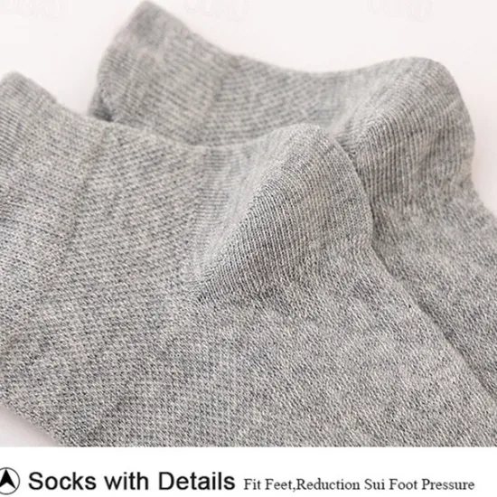 Clearance OUKU Men's 5 Pairs Multi Packs Socks Running Socks Casual Socks Black White Color Plain Vacation Sports & Outdoor Daily Basic Medium Spring Fall Fashion Casual