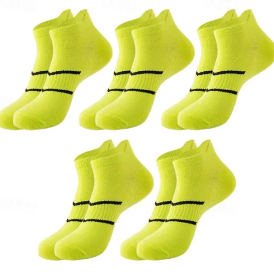 Clearance OUKU Men's 5 Pairs Multi Packs Socks Running Socks Casual Socks Black White Color Plain Vacation Sports & Outdoor Daily Basic Medium Spring Fall Fashion Casual