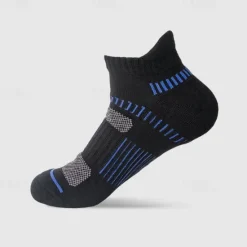 Online OUKU Men's 5 Pairs Multi Packs Socks Running Socks Casual Socks Black White Color Stripes Vacation Sports & Outdoor Daily Basic Medium Spring Fall Fashion Casual