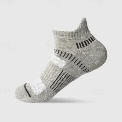 Online OUKU Men's 5 Pairs Multi Packs Socks Running Socks Casual Socks Black White Color Stripes Vacation Sports & Outdoor Daily Basic Medium Spring Fall Fashion Casual