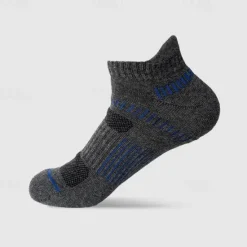Online OUKU Men's 5 Pairs Multi Packs Socks Running Socks Casual Socks Black White Color Stripes Vacation Sports & Outdoor Daily Basic Medium Spring Fall Fashion Casual
