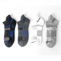 Online OUKU Men's 5 Pairs Multi Packs Socks Running Socks Casual Socks Black White Color Stripes Vacation Sports & Outdoor Daily Basic Medium Spring Fall Fashion Casual