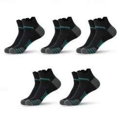 New OUKU Men's 5 Pairs Multi Packs Socks Running Socks Casual Socks Black White Color Color Block Sports & Outdoor Daily Vacation Basic Thin Summer Spring Fashion Casual