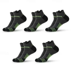 New OUKU Men's 5 Pairs Multi Packs Socks Running Socks Casual Socks Black White Color Color Block Sports & Outdoor Daily Vacation Basic Thin Summer Spring Fashion Casual
