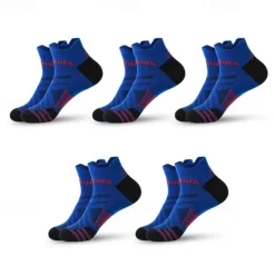 New OUKU Men's 5 Pairs Multi Packs Socks Running Socks Casual Socks Black White Color Color Block Sports & Outdoor Daily Vacation Basic Thin Summer Spring Fashion Casual