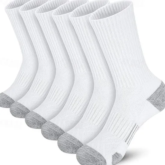 New OUKU Men's 6 Pairs Multi Packs Socks Running Socks Casual Socks Black White Color Color Block Sports & Outdoor Daily Vacation Basic Medium Spring Fall Fashion Casual