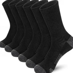 New OUKU Men's 6 Pairs Multi Packs Socks Running Socks Casual Socks Black White Color Color Block Sports & Outdoor Daily Vacation Basic Medium Spring Fall Fashion Casual