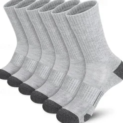 New OUKU Men's 6 Pairs Multi Packs Socks Running Socks Casual Socks Black White Color Color Block Sports & Outdoor Daily Vacation Basic Medium Spring Fall Fashion Casual