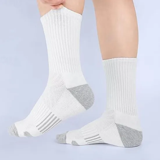 New OUKU Men's 6 Pairs Multi Packs Socks Running Socks Casual Socks Black White Color Color Block Sports & Outdoor Daily Vacation Basic Medium Spring Fall Fashion Casual