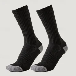 New OUKU Men's 3 Pairs Multi Packs Socks Running Socks Long Socks White+White+Black Black Color Color Block Sports & Outdoor Daily Vacation Basic Medium Spring Fall Fashion Casual