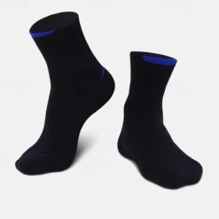 Clearance OUKU Men's 4 Pairs Multi Packs Socks Crew Socks Running Socks Casual Socks Black Blue Color Color Block Vacation Sports & Outdoor Daily Basic Medium Spring Fall Fashion Casual