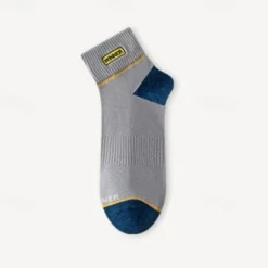 New OUKU Men's 5 Pairs Multi Packs Socks Running Socks Casual Socks Black White Color Color Block Vacation Sports & Outdoor Daily Basic Medium Spring Fall Fashion Casual