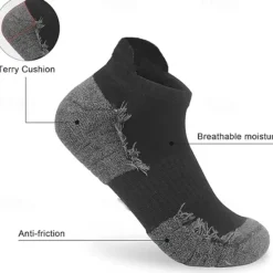 Online OUKU Men's 3 Pairs Multi Packs Socks Running Socks Casual Socks Black+White+Gray Black Color Color Block Vacation Sports & Outdoor Daily Basic Medium Fall Winter Fashion Casual