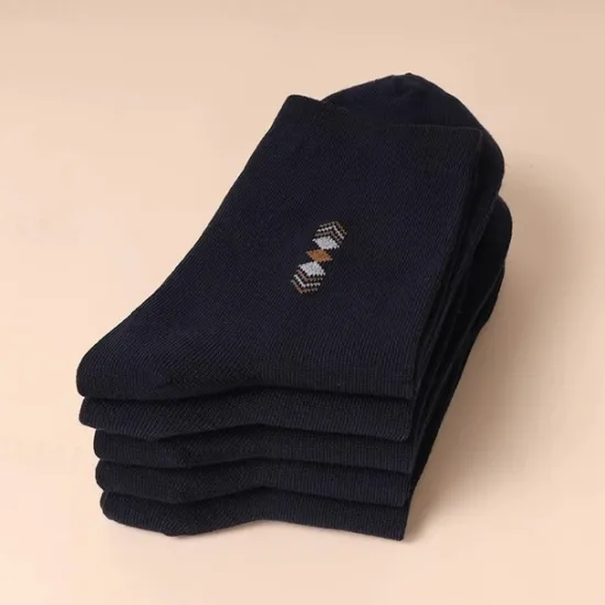 Clearance OUKU Men's 15 Pairs Multi Packs Socks Running Socks Casual Socks Black Navy Blue Color Plain Vacation Sports & Outdoor Daily Basic Medium Spring Fall Fashion Casual