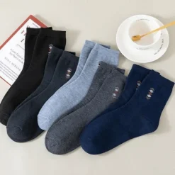 Clearance OUKU Men's 15 Pairs Multi Packs Socks Running Socks Casual Socks Black Navy Blue Color Plain Vacation Sports & Outdoor Daily Basic Medium Spring Fall Fashion Casual