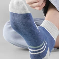 Clearance OUKU Men's 5 Pairs Multi Packs Socks Running Socks Casual Socks Color Color Block Striped Sports & Outdoor Daily Vacation Basic Medium Spring Fall Fashion Casual Rainbow