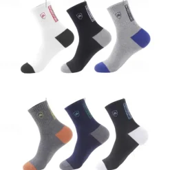 Hot OUKU Men's 10 Pairs Multi Packs Socks Crew Socks Running Socks Casual Socks Color Plain Vacation Sports & Outdoor Daily Basic Medium Spring Fall Fashion Casual Rainbow