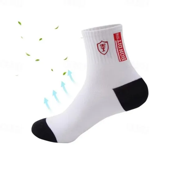 Outlet OUKU Men's 10 Pairs Multi Packs Socks Crew Socks Running Socks Casual Socks Color Color Block Sports & Outdoor Daily Vacation Basic Medium Spring Fall Fashion Casual Rainbow