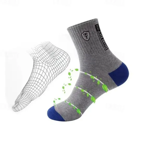 Outlet OUKU Men's 10 Pairs Multi Packs Socks Crew Socks Running Socks Casual Socks Color Color Block Sports & Outdoor Daily Vacation Basic Medium Spring Fall Fashion Casual Rainbow