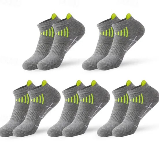 Clearance OUKU Men's 5 Pairs Multi Packs Socks Running Socks Casual Socks Black White Color Color Block Sports & Outdoor Daily Vacation Basic Thin Summer Spring Fashion Casual