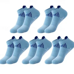 Clearance OUKU Men's 5 Pairs Multi Packs Socks Running Socks Casual Socks Black White Color Color Block Sports & Outdoor Daily Vacation Basic Thin Summer Spring Fashion Casual