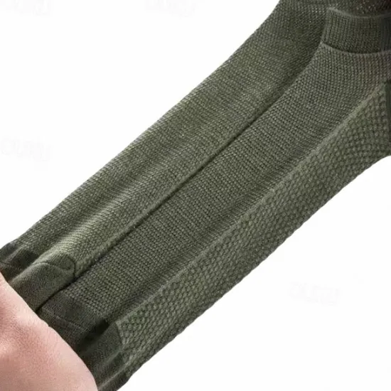 Hot OUKU Men's 5 Pairs Multi Packs Socks Running Socks Casual Socks Black White Color Plain Sports & Outdoor Daily Vacation Basic Medium Spring Fall Fashion Casual