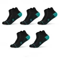 New OUKU Men's 5 Pairs Multi Packs Socks Running Socks Casual Socks Black White Color Polka Dot Vacation Sports & Outdoor Daily Basic Medium Spring Fall Fashion Casual