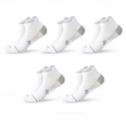 New OUKU Men's 5 Pairs Multi Packs Socks Running Socks Casual Socks Black White Color Polka Dot Vacation Sports & Outdoor Daily Basic Medium Spring Fall Fashion Casual