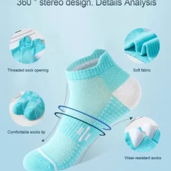 New OUKU Men's 5 Pairs Multi Packs Socks Running Socks Casual Socks Black White Color Polka Dot Vacation Sports & Outdoor Daily Basic Medium Spring Fall Fashion Casual