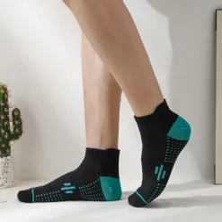 New OUKU Men's 5 Pairs Multi Packs Socks Running Socks Casual Socks Black White Color Polka Dot Vacation Sports & Outdoor Daily Basic Medium Spring Fall Fashion Casual