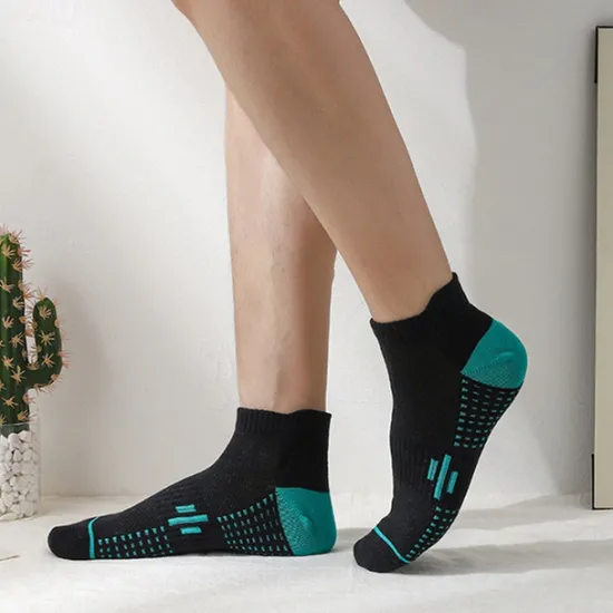 New OUKU Men's 5 Pairs Multi Packs Socks Running Socks Casual Socks Black White Color Polka Dot Vacation Sports & Outdoor Daily Basic Medium Spring Fall Fashion Casual